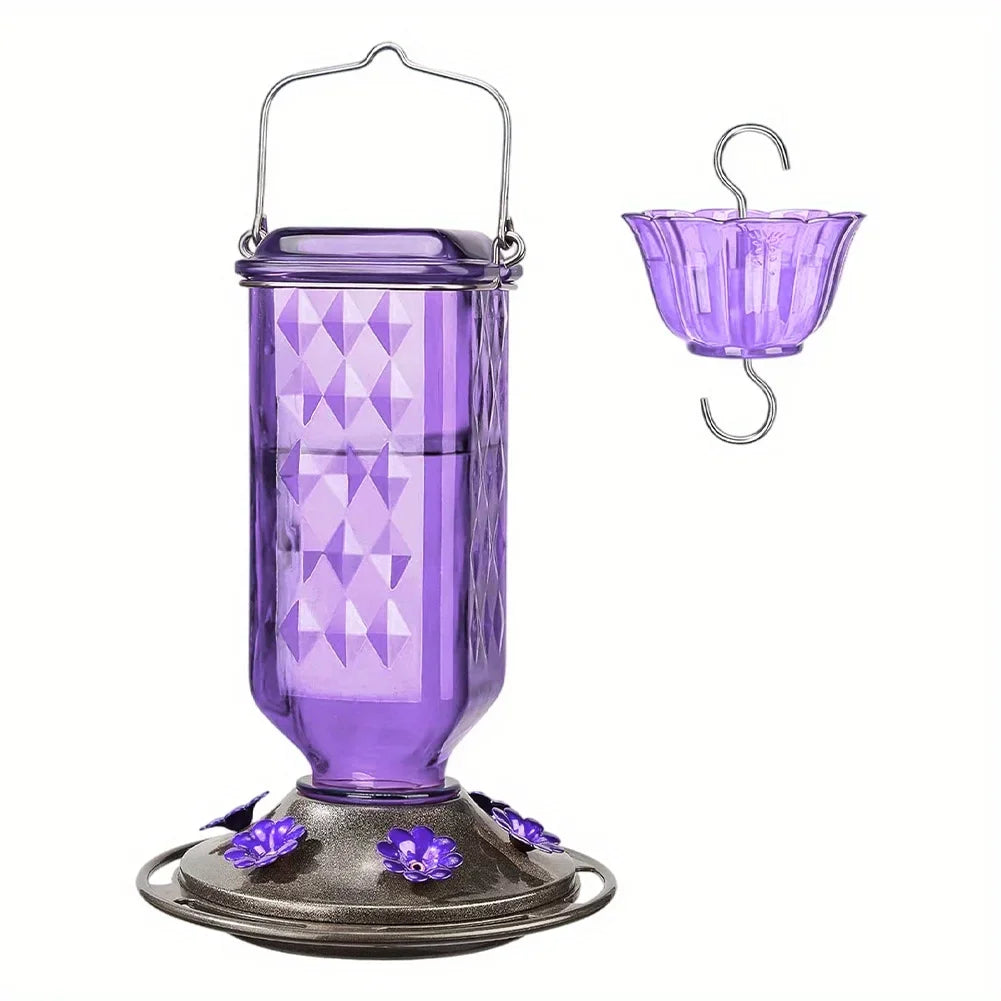 Hanging Plastic Hummingbird Feeder With Leakproof Base