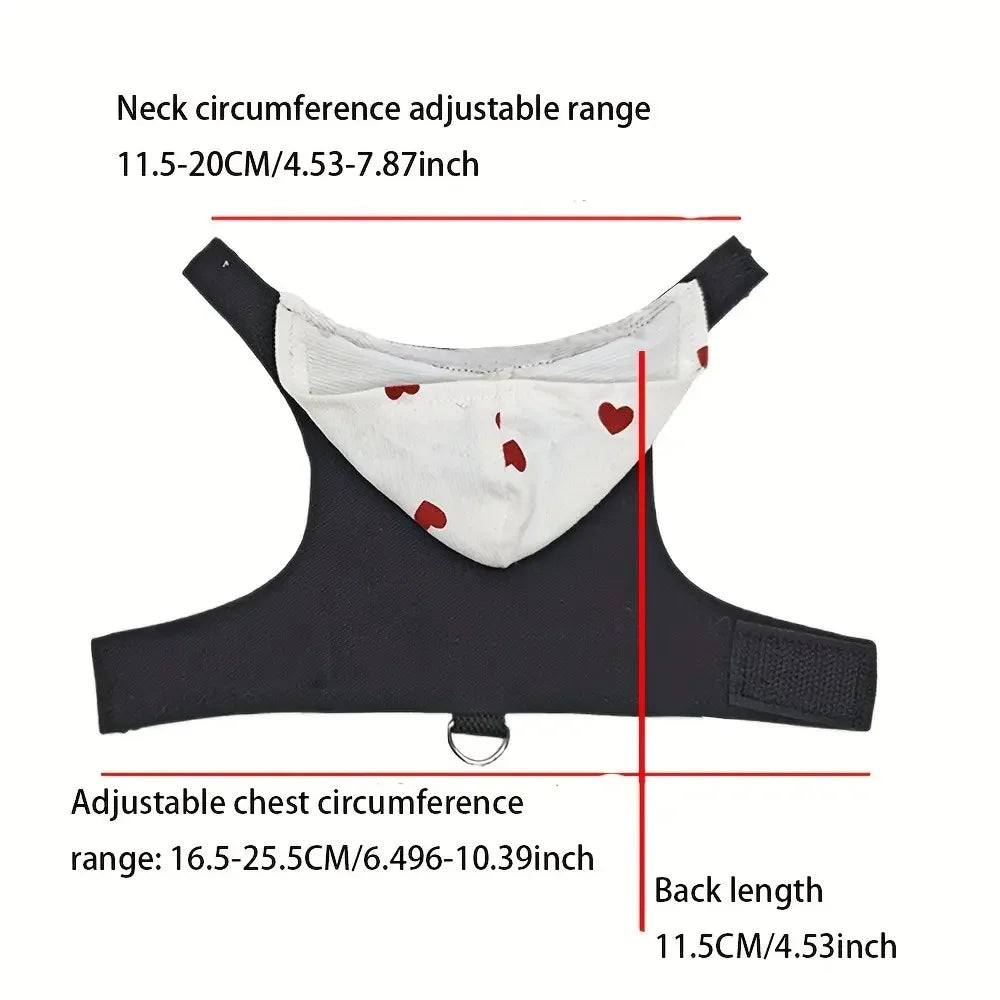 Dual Purpose Pet Clothing Safety Harness Integrated Leash Set