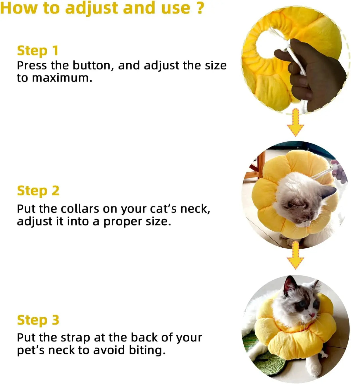 Adjustable Pet Recovery Collar For Cats And Small Dogs