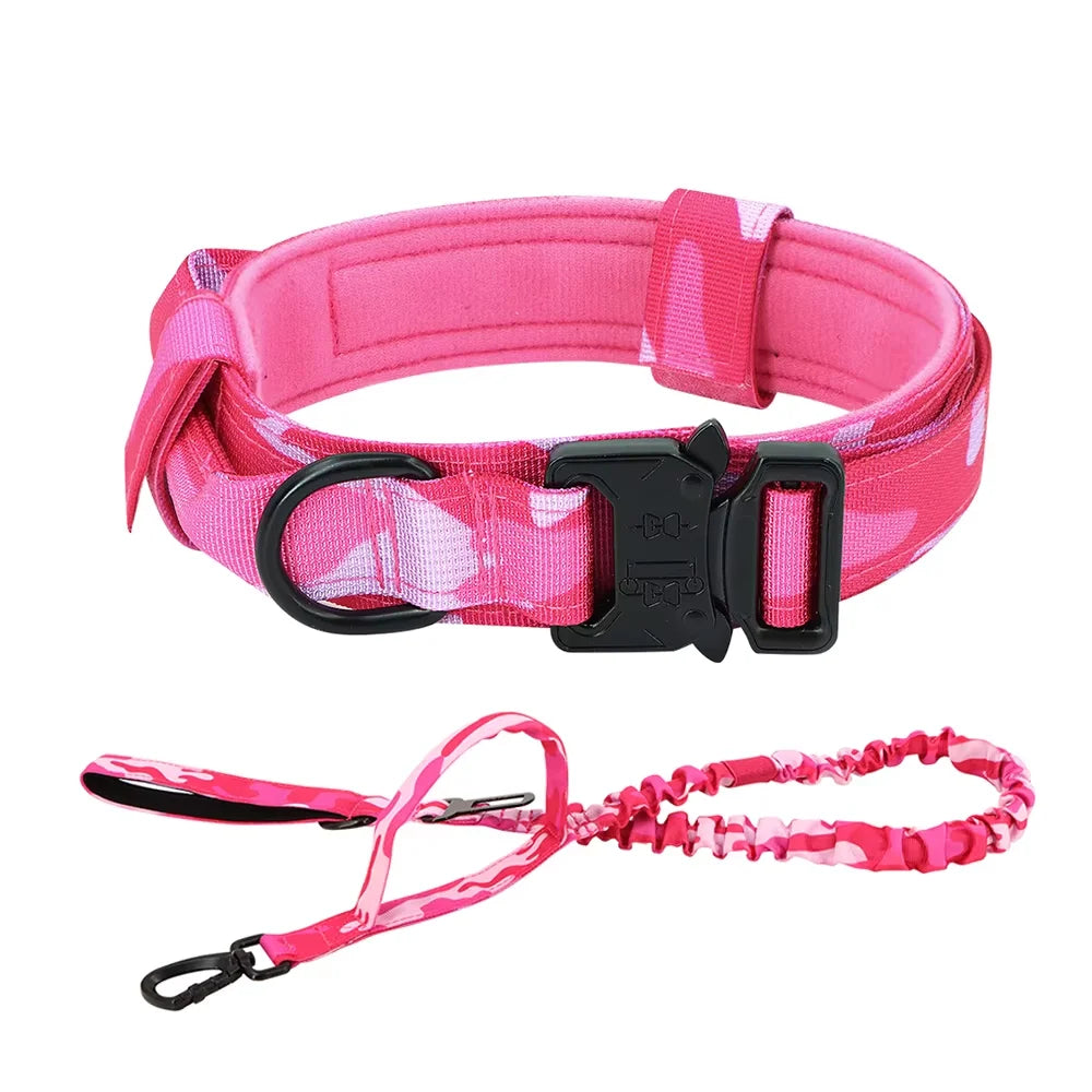 Petravel Adjustable Nylon Dog Collar Leash Set Quick Release Buckle