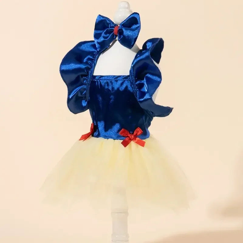 Elegant Plaid Print Pet Dress With Bow Detail For Pets