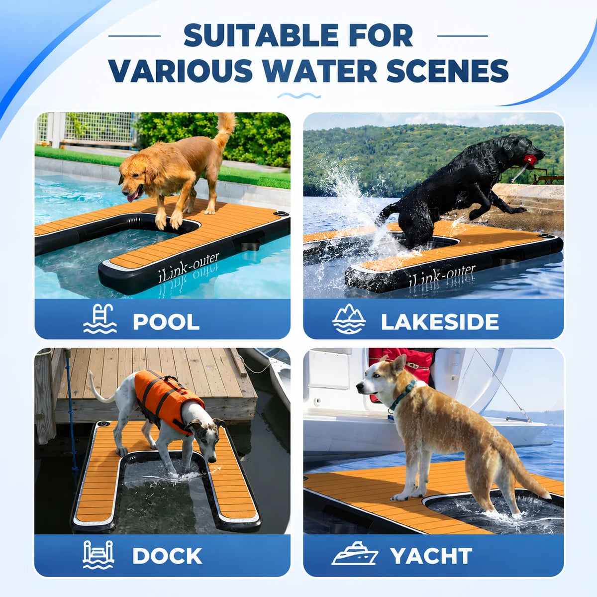 Portable Inflatable Dog Ramp For Safe Outdoor Pet Adventures