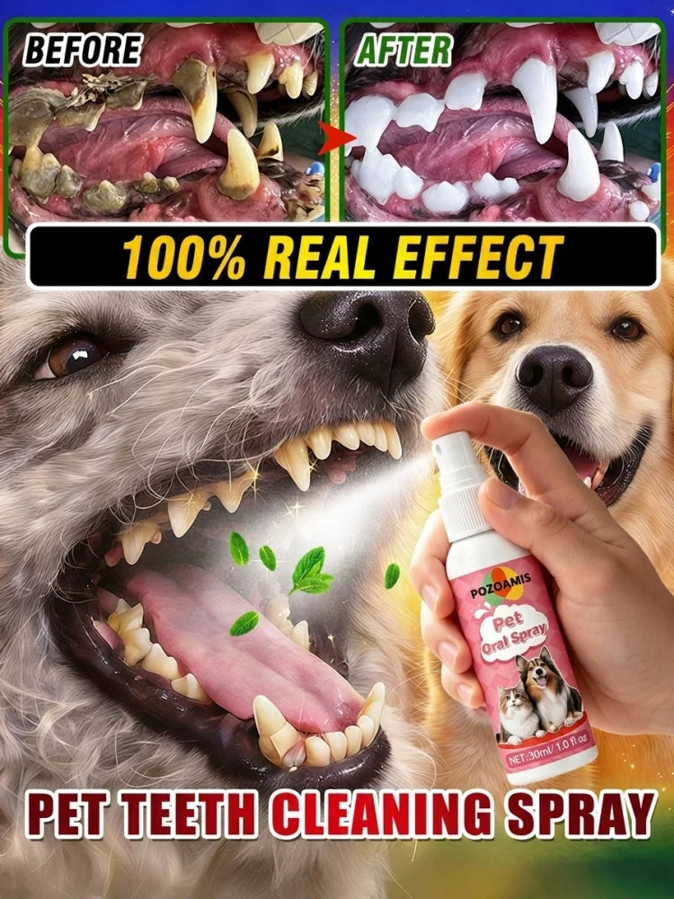 Natural Pet Dental Spray For Fresh Breath And Tartar Control