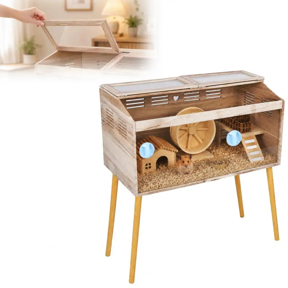 Chew Proof Wooden Hamster And Guinea Pig Cage With Legs