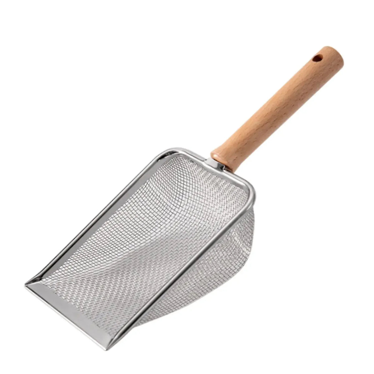 Heavy Duty Metal Cat Litter Scooper With Ergonomic Handle System