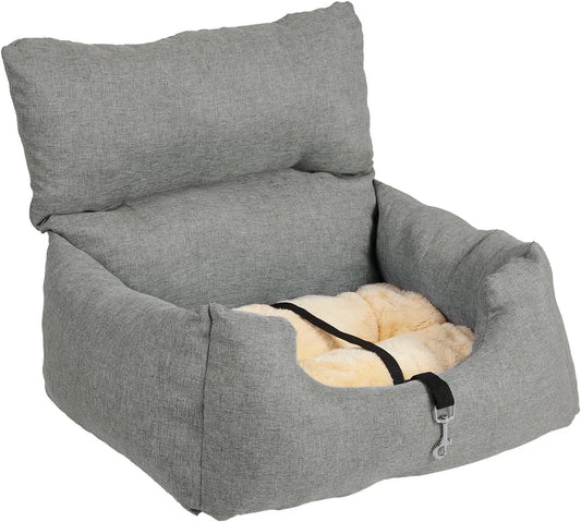 HiMiss Elevated Dog Booster Car Seat With Washable Cushion