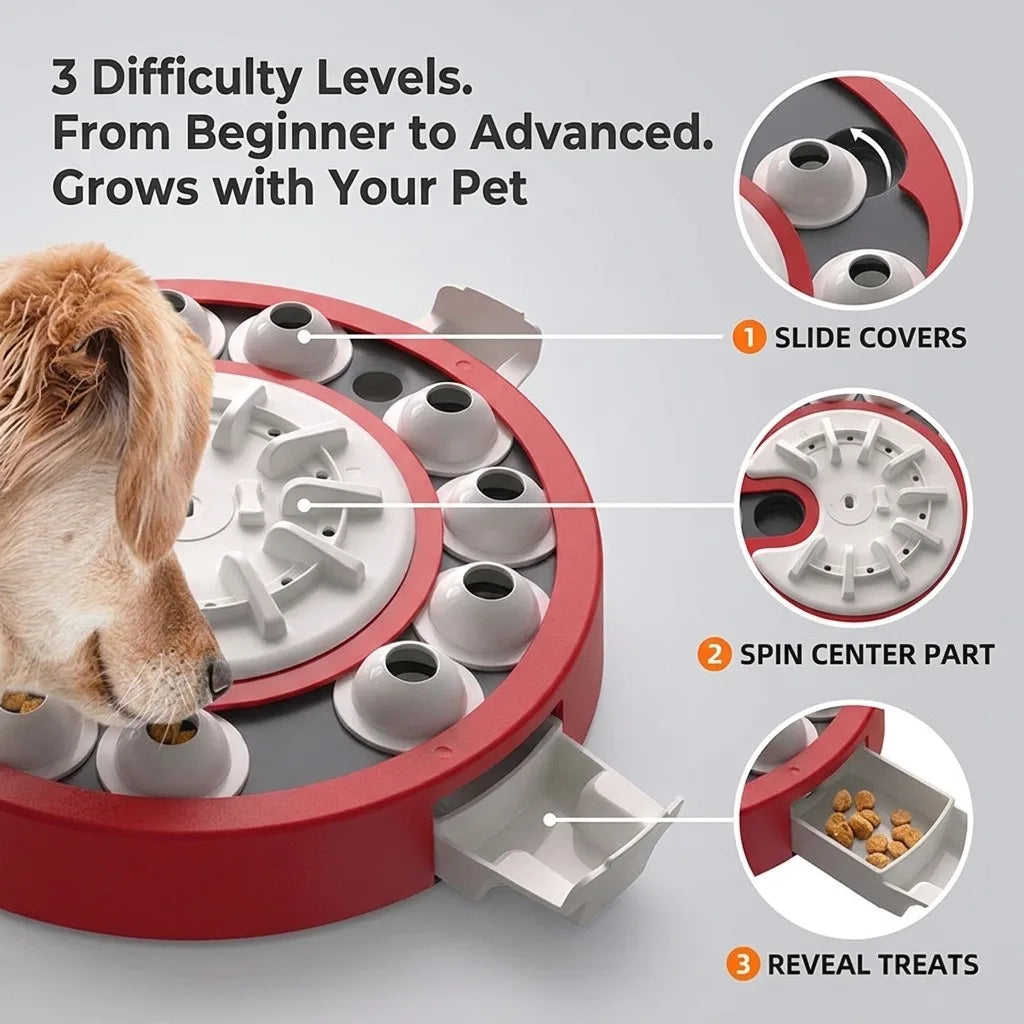 Interactive Dog Puzzle Toy And Treat Dispenser For Mental Stimulation