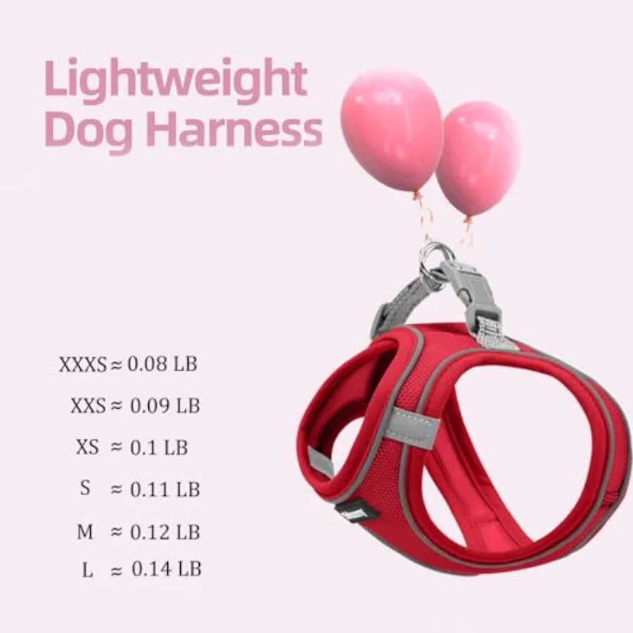 Breathable Sparkly Dog Harness And Reflective Leash For Pets