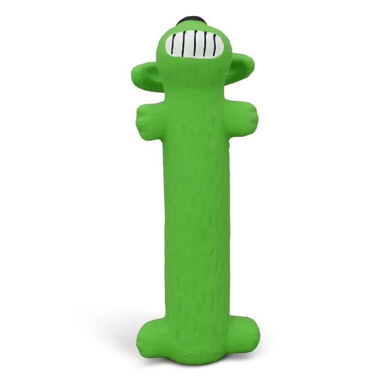 Durable Smiling Squeaky Latex Dog Toy For Interactive Play
