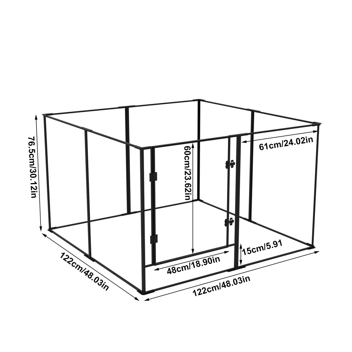 BINGOPAW Acrylic Dog Playpen Exercise Enclosure System