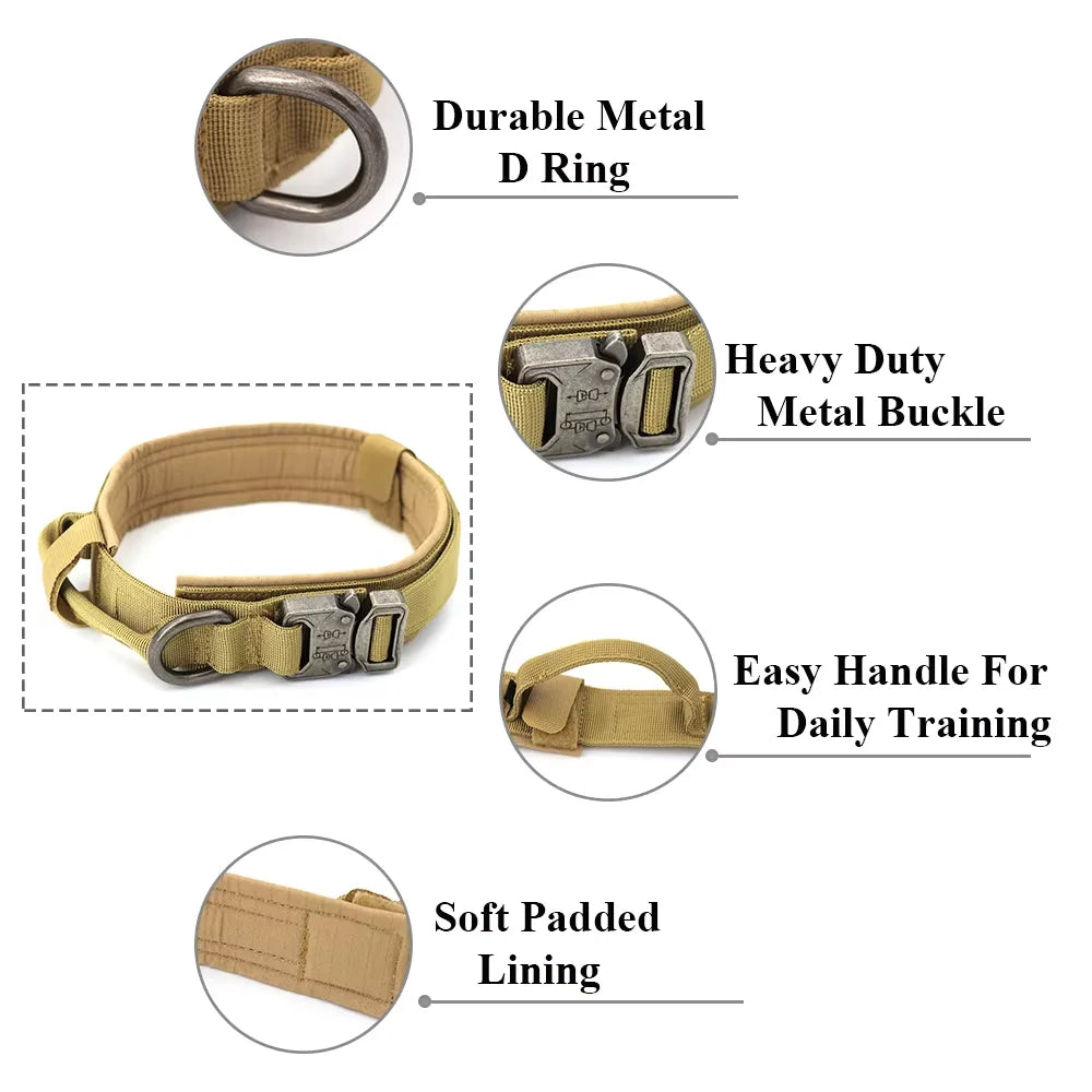 Petravel Adjustable Nylon Dog Collar Leash Set Quick Release Buckle