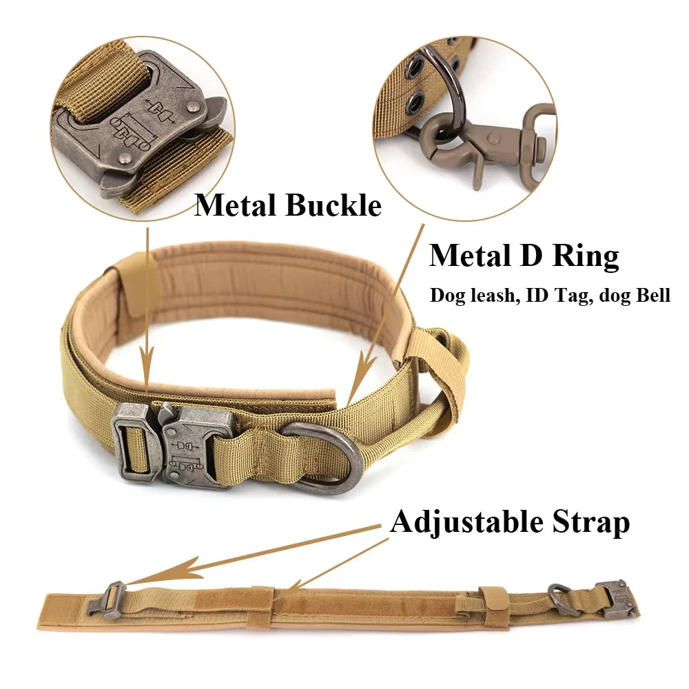 Petravel Adjustable Nylon Dog Collar Leash Set Quick Release Buckle