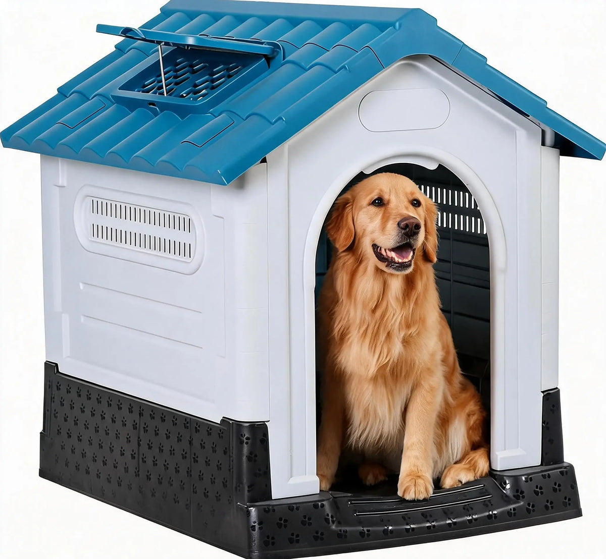 Twisterck Waterproof Dog House Featuring Elevated Porch Design
