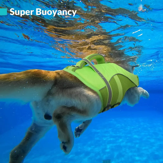 Durable Mesh Dog Life Vest With Reflective Strips And Handle