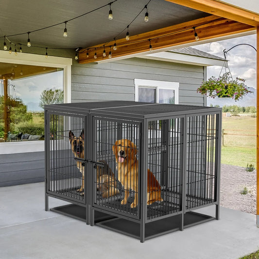 Borwart Heavy Duty Dog Crate With Removable Divider Tray