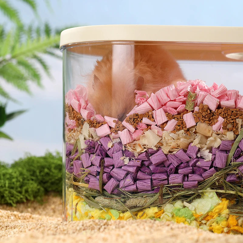 HiMISS Hamster Digging Bucket Oval Burrow Hideout Playhouse