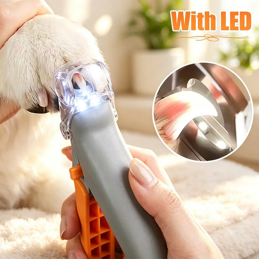 Professional Pet Nail Clipper With Magnifying Led Light