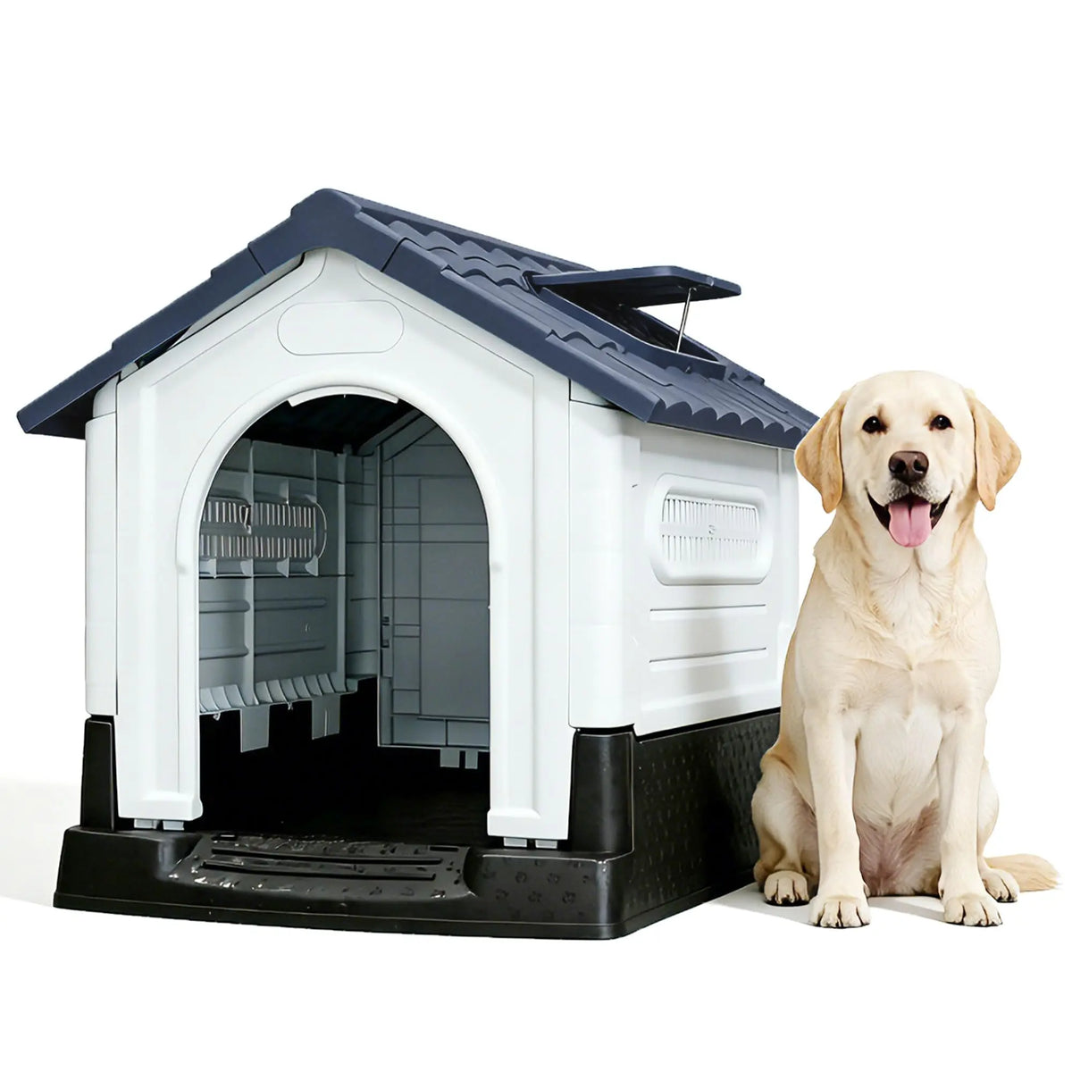 Twisterck Waterproof Dog House Featuring Elevated Porch Design