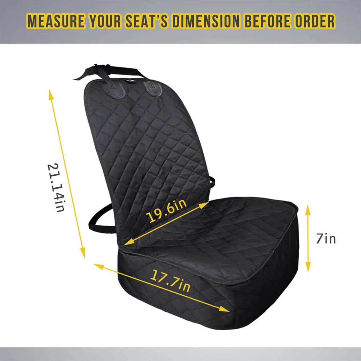 PetraVel Breathable Nylon Dog Car Front Seat Cover Protector