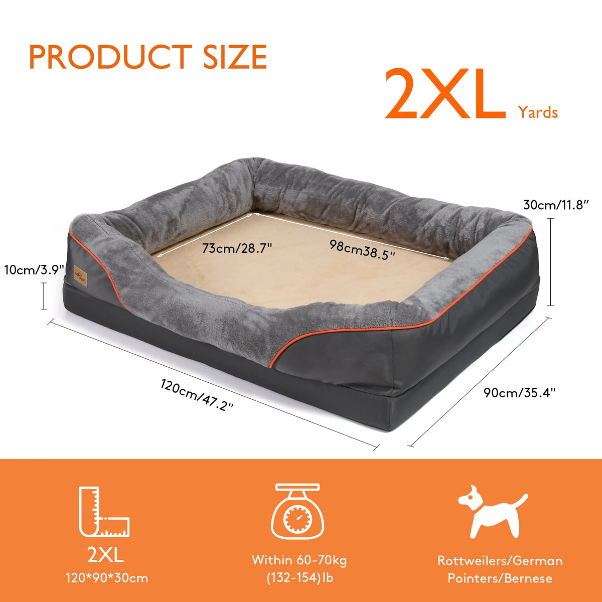 Bingopaw Waterproof Dog Bed Featuring Removable Fleece Cover And Comfort