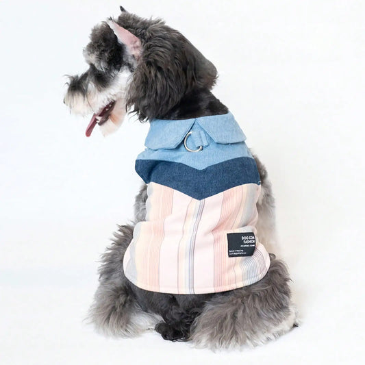 Lightweight Denim Collar Pet Vest For Dogs And Cats