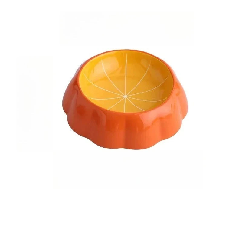 Ceramic Watermelon Cat Food Bowl With Slow Feeder Design