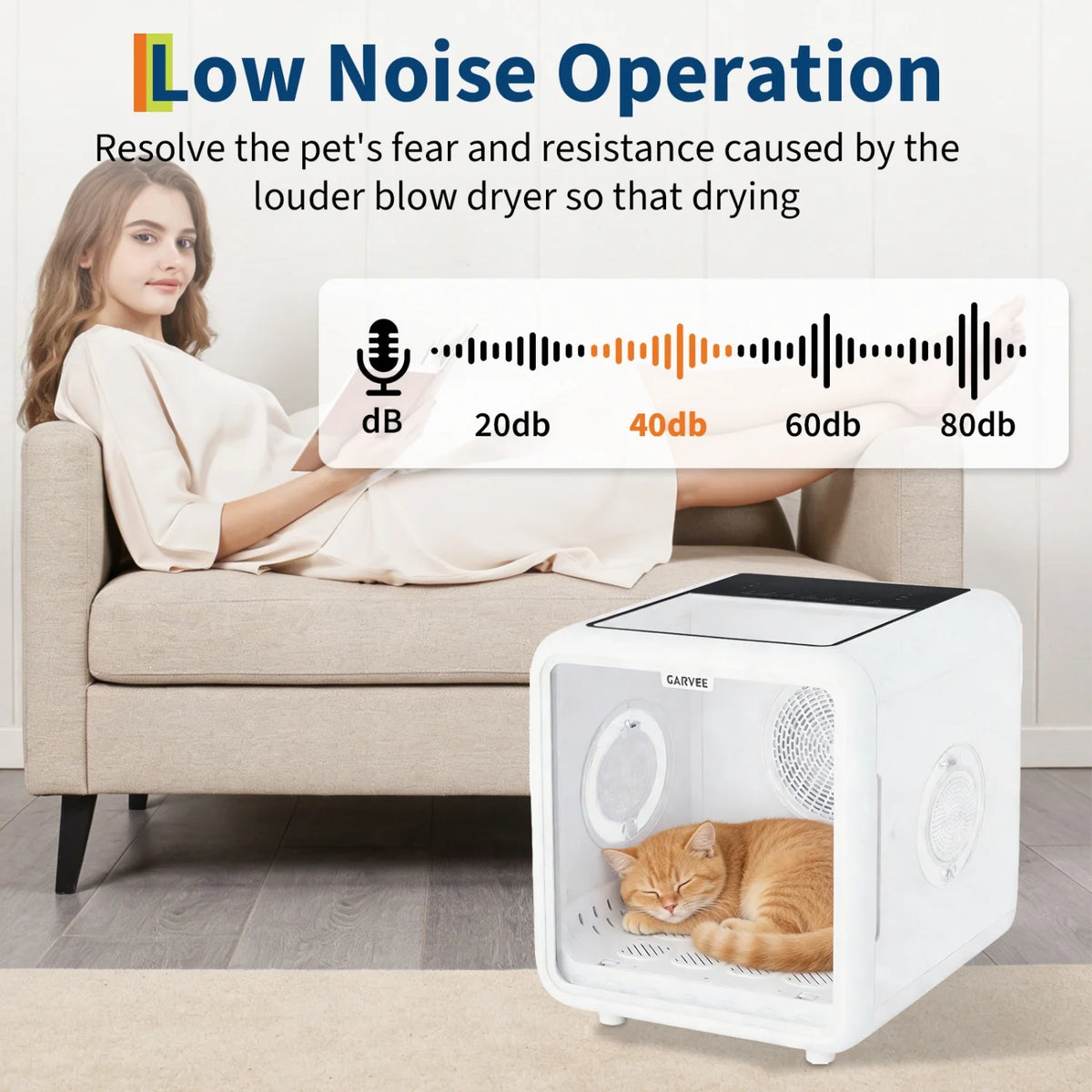 HiMISS Automatic Pet Grooming Dryer Box With Smart Temperature Control
