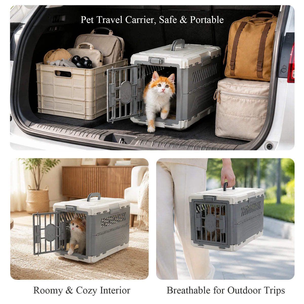 PAWZ Road Foldable Pet Travel Carrier With Secure Lock